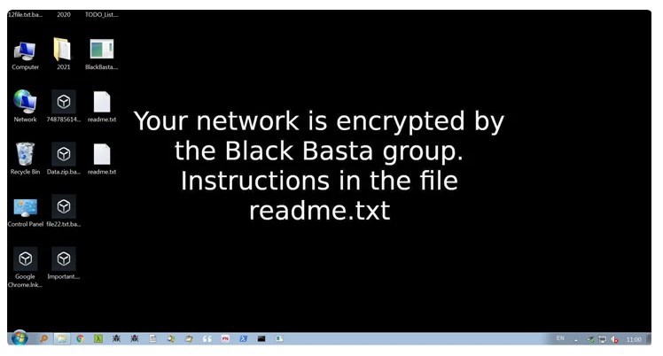 Message de Black Basta sur un système infecté - The Hacker News