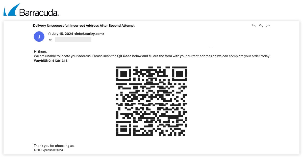 Exemple d'attaque par code QR basée sur l'ASCII-Unicode