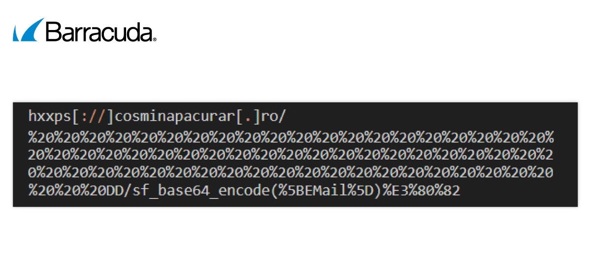 Exemple d'une URL avec un espace codé