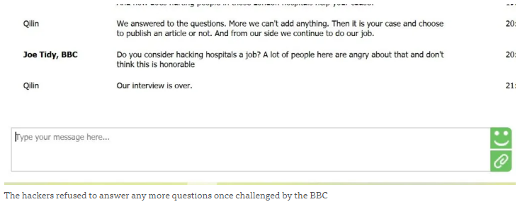 Entretien de la BBC avec le groupe de ransomware Qilin