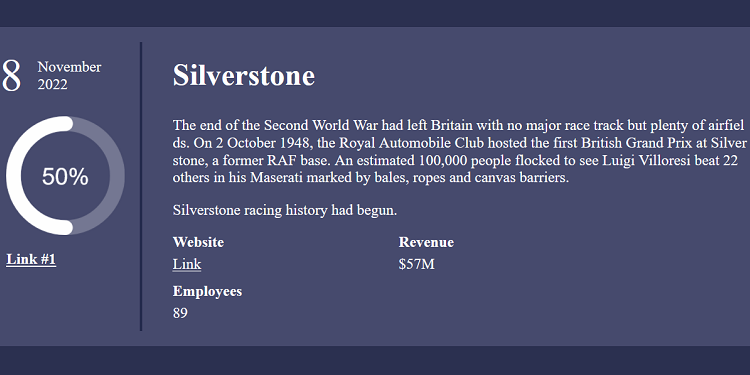 Liste du site Web Royal Ransomware pour le circuit de Silverstone