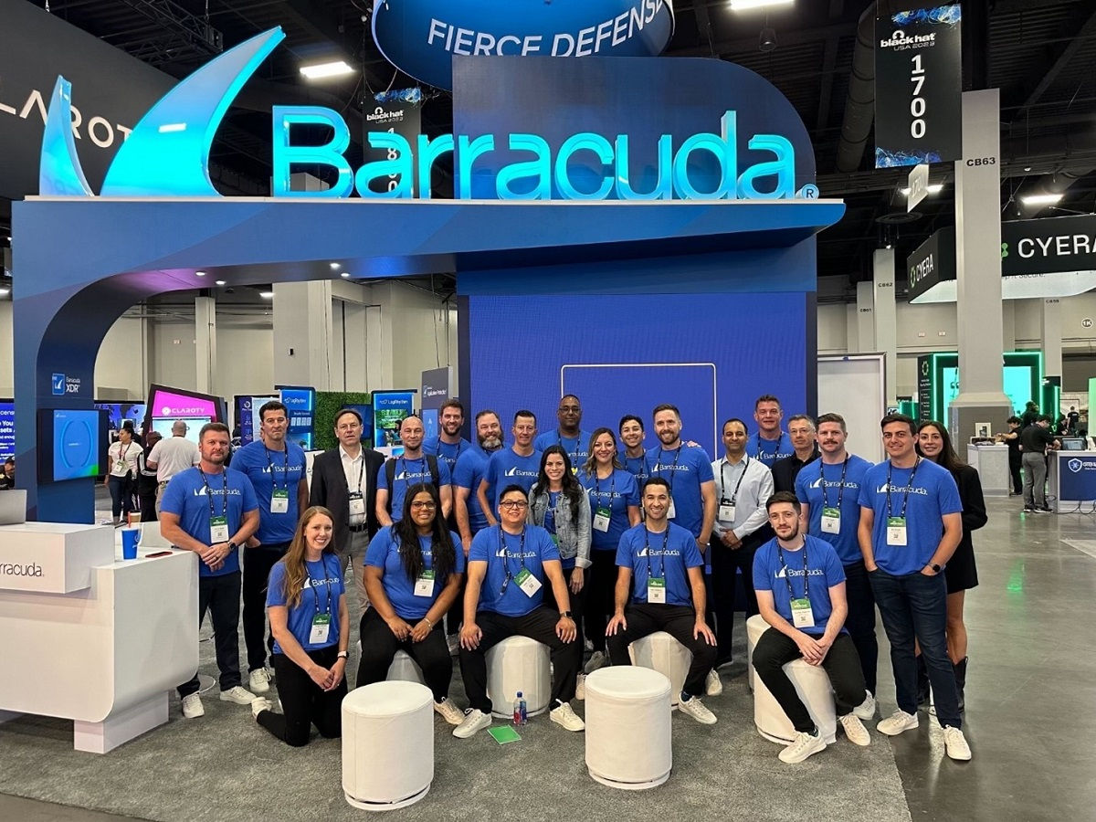 L'équipe de Barracuda au stand Black Hat