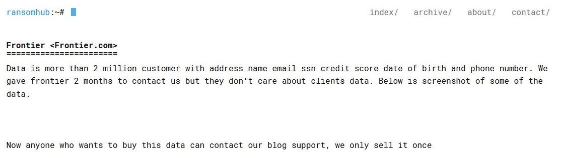 Données frontalières en vente, par Dominic Alvieri 