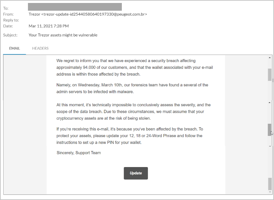 phishing de crypto-monnaies
