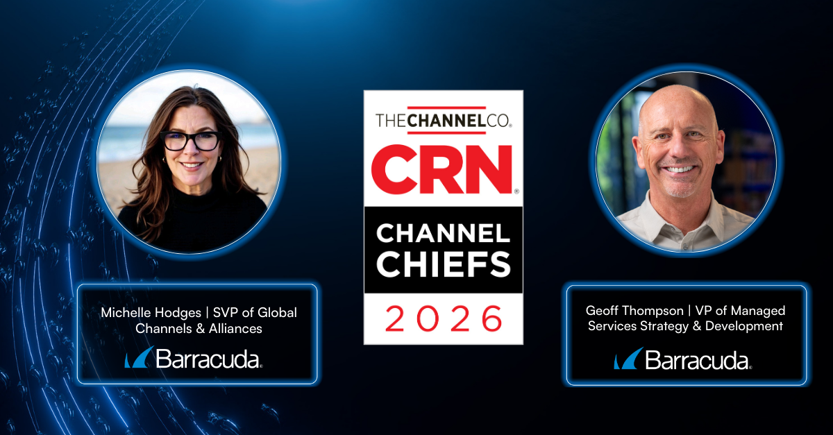 Celebrating Barracuda’s channel leaders named 2026 CRN Channel Chiefs